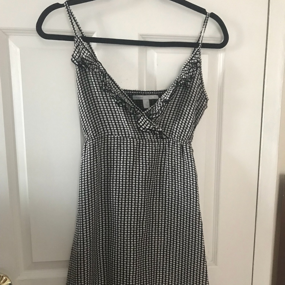 Old Navy Black/white Silk Dress Size XS